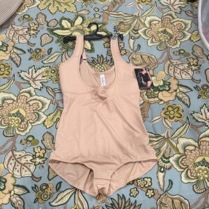 Seamless Beige Shapewear Bodysuit